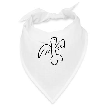 Penis, fiegender Penis der Gerät exit-shirt - Bandana - Weiß - Vorne