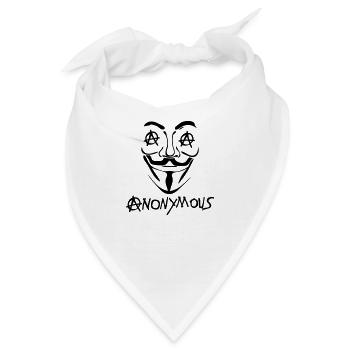 Anarchie-Logo Anonym2 Maske Maske - Bandana - Weiß - Vorne