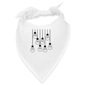 viele muster decke oben kabel haengen gluehbirne l - Bandana - Weiß - Vorne