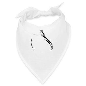 Baseball Naht / Baseball Seams - Bandana - Weiß - Vorne