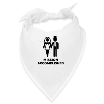 Mission Accomplished, New (Wedding / Hochzeit) - Bandana - Weiß - Vorne