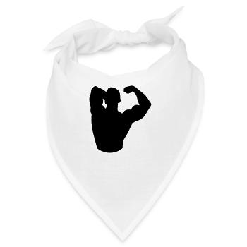 Ein starker Mann - Bandana - Weiß - Vorne