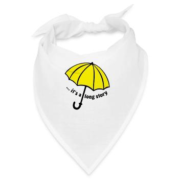it's a long story / Regenschirm - Bandana - Weiß - Vorne