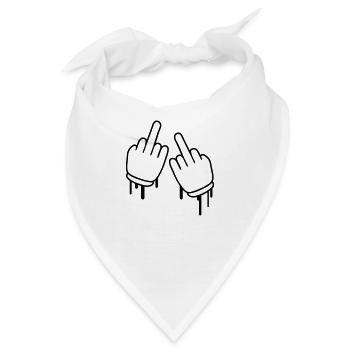 Fuck Off - Bandana - Weiß - Vorne