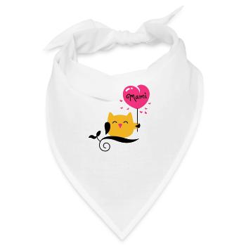 eule - owl - uhu - kauz - Mami - Mutti - 3C - Bandana - Weiß - Vorne