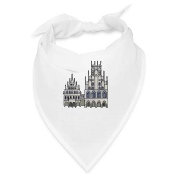 Rathaus Münster c - Bandana - Weiß - Vorne
