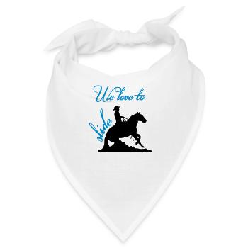 We love to slider Westernreiten Reining Sliding - Bandana - Weiß - Vorne