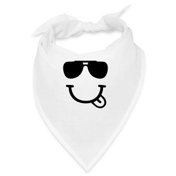 Smiley - Bandana - Weiß - Vorne