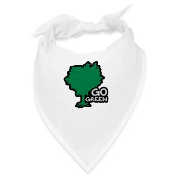 Go Green - Bandana - Weiß - Vorne