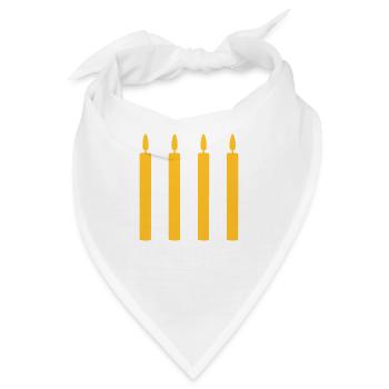 4 Kerzen //vier//vierter Geburtstag //viertes Mal - Bandana - Weiß - Vorne