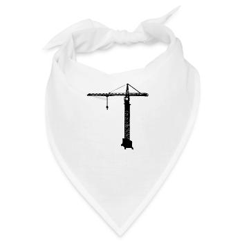 Turmkran Baukran Kran Gittermastkrane - Bandana - Weiß - Vorne