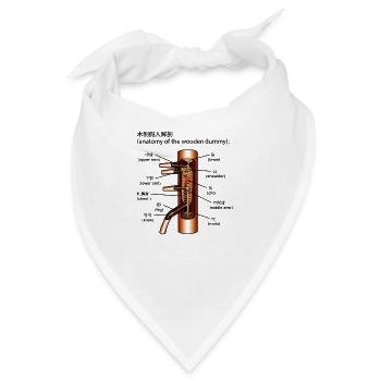wooden dummy anatomy - Bandana - Weiß - Vorne