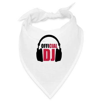 Official DJ - Bandana - Weiß - Vorne