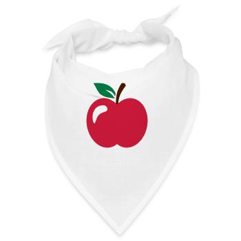 Apfel - Bandana - Weiß - Vorne