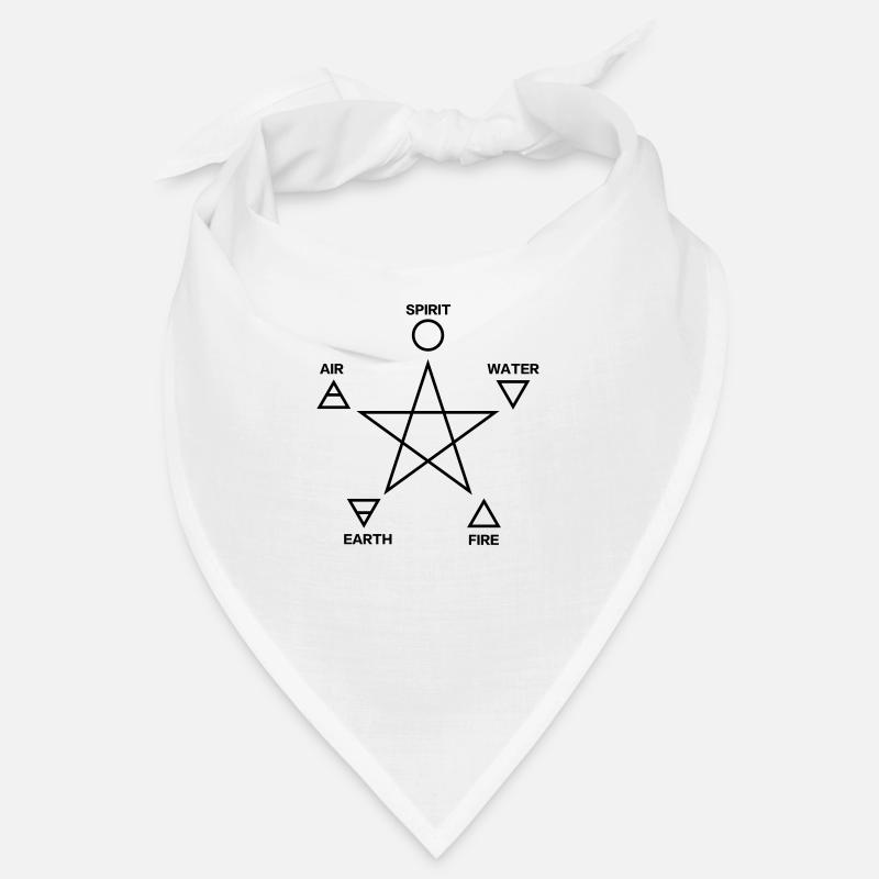 Pentagram, elements, spirit, magic icon Bandana