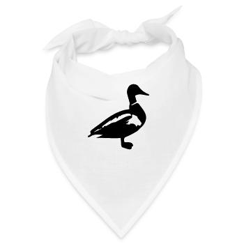 Ente Erpel Stockente - Bandana - Weiß - Vorne