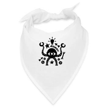 Roboter - Bandana - Weiß - Vorne