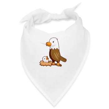 Adler Adlerbaby Nest Vogel - Bandana - Weiß - Vorne