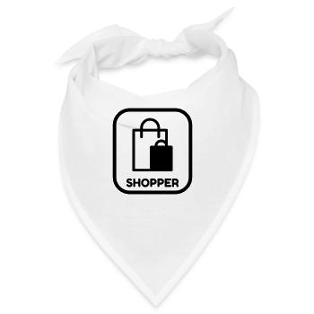 Shopping / Einkaufen / Käuferin / Shopper - Bandana - Weiß - Vorne