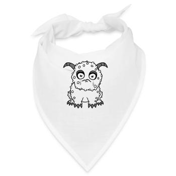 trauriges kleines monster suess niedlich unglueckl - Bandana - Weiß - Vorne
