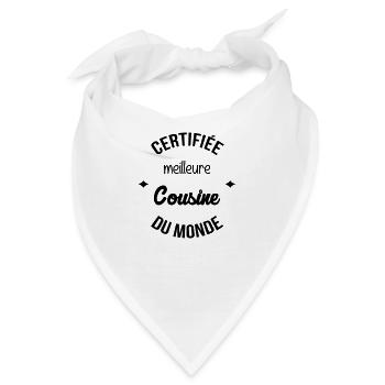 Onkel / Tante / Vetter / Cousin / Kusine - Bandana - Weiß - Vorne