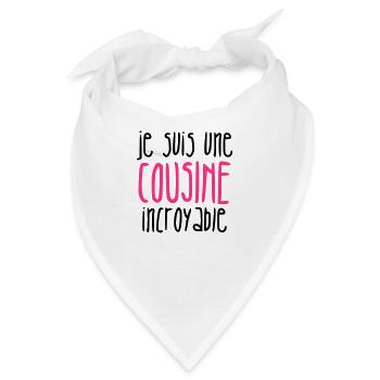 Onkel / Tante / Vetter / Cousin / Kusine - Bandana - Weiß - Vorne