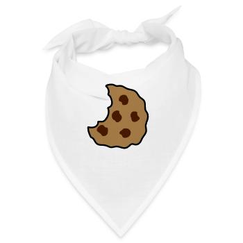 stueck abgebissen keks - Bandana - Weiß - Vorne
