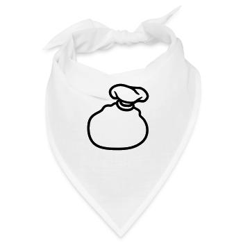 kleiner sack weihnachten - Bandana - Weiß - Vorne