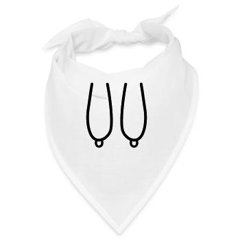 Hängende Brüste - Bandana - Weiß - Vorne