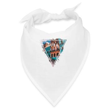CUBA VINTAGE TRINAGLE - Bandana - Weiß - Vorne