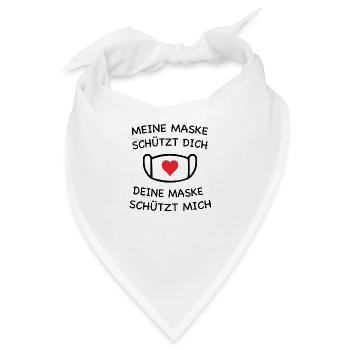 Maske - Bandana - Weiß - Vorne