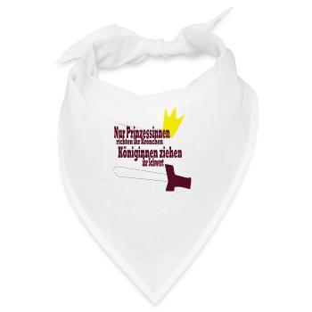 Königinnen ziehen ihr Schwert - Bandana - Weiß - Vorne