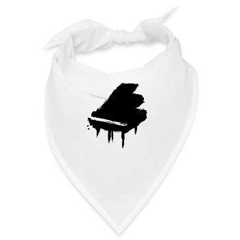 Klavier - Bandana - Weiß - Vorne