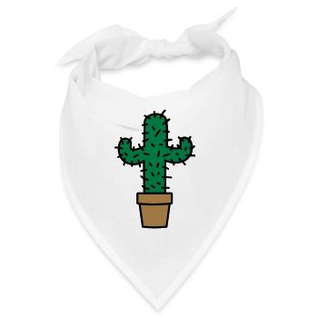 Cactus Kaktus Geschenkidee gift idea - Bandana - Weiß - Vorne