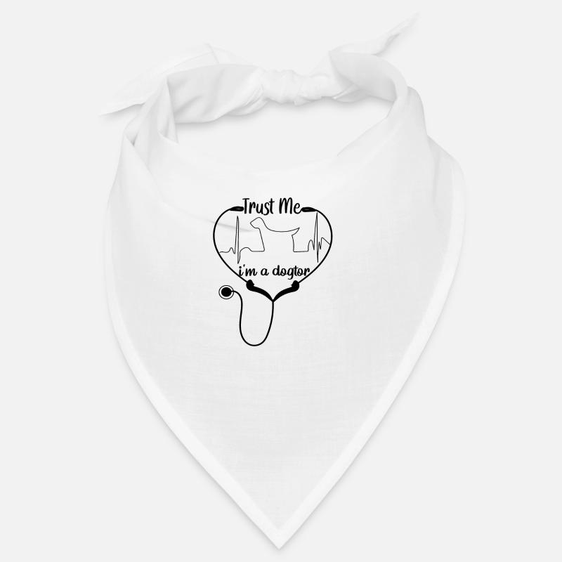 Vertrau mir, ich bin ein Dogtor - Bandana - Weiß