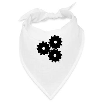 Gear Zahnrad Icon - Bandana - Weiß - Vorne
