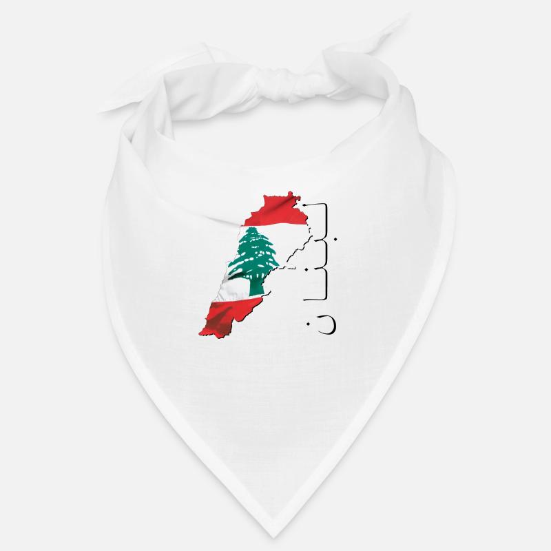 Drapeau du Liban au Liban Carte LB Bandana