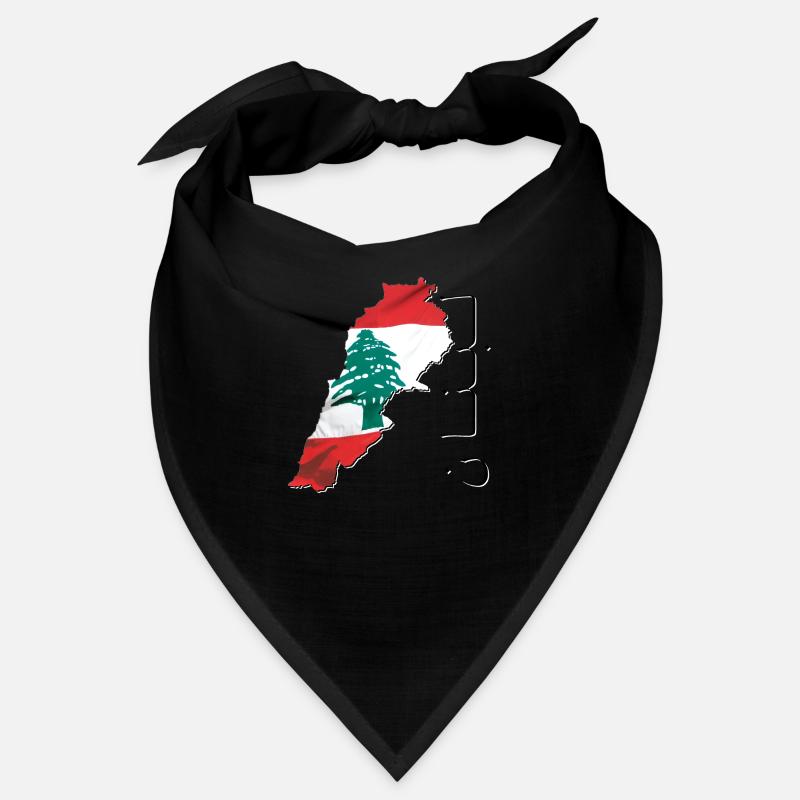 Drapeau du Liban au Liban Carte LB Bandana