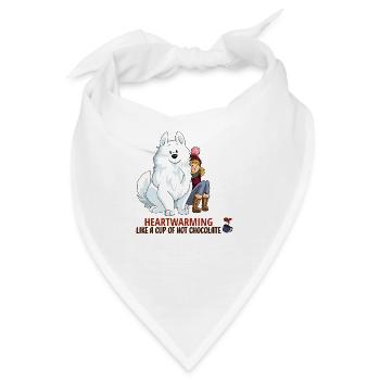 Samojede Winter Weihnachten Geschenk Hundeliebe - Bandana - Weiß - Vorne