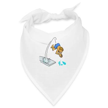 Tauchen vom Sprungbrett, Tauchen. - Bandana - Weiß - Vorne