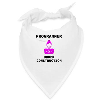 Girl Programmer Under Construction, Dev Girl - Bandana - Weiß - Vorne