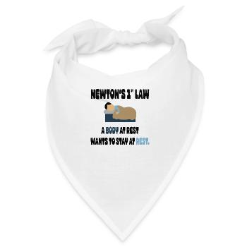 Newtons 1. Gesetz, ein Body in Rest will - Bandana - Weiß - Vorne