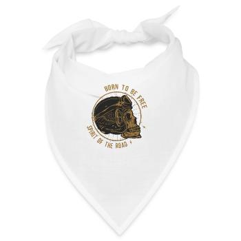 Kopf des Todes Motorrad Totenkopf Totenkopf Logo Biker - Bandana - Weiß - Vorne