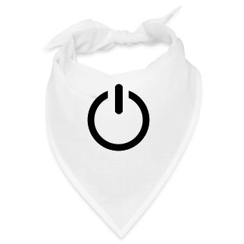 power button - Bandana - Weiß - Vorne