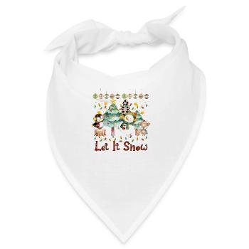 Weihnachten, Weihnachten Rentier Schneemann, Lass es schneien - Bandana - Weiß - Vorne