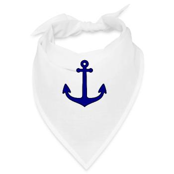 Anker - Bandana - Weiß - Vorne