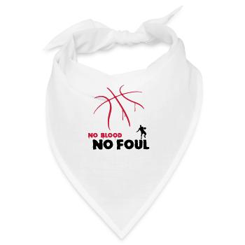 Basketball - No Blood No Foul - Bandana - Weiß - Vorne