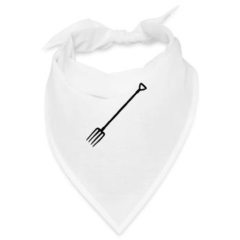 Silhouette Mistgabel Heugabel - Bandana - Weiß - Vorne