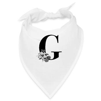 Buchstabe G - Bandana - Weiß - Vorne