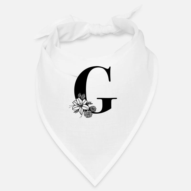 Buchstabe G - Bandana - Weiß